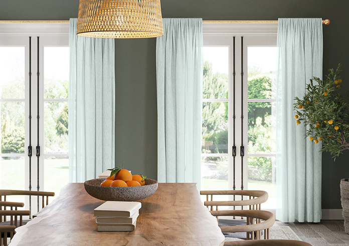 Livorno Voile, Pale Duck Egg - Made to Measure Curtains - Image 3